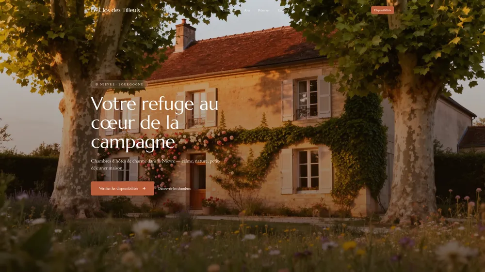 Aperçu du site Le Clos des Tilleuls
