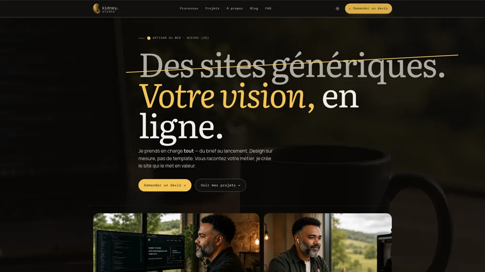 Aperçu du site Kidney Studio