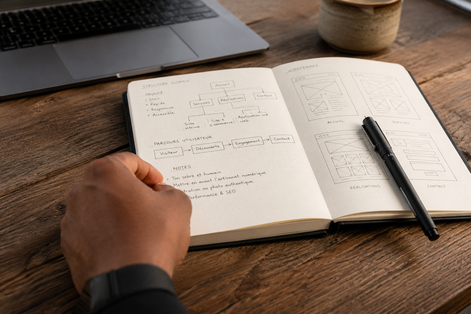 Carnet de wireframes